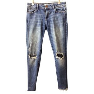 DL1961 Women's Ripped Skinny Jeans - Blue size 26